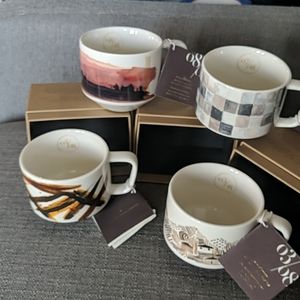 RARE 4 Pack Starbucks Mugs